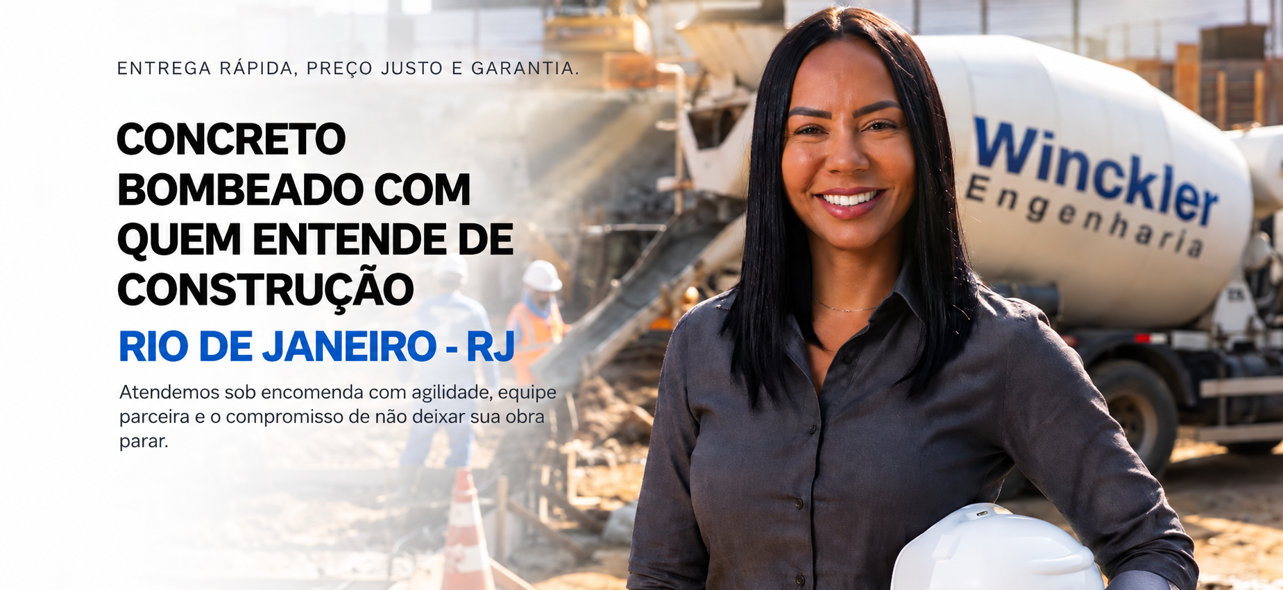 Concreto bombeado com quem entende de construção — Winckler Engenharia