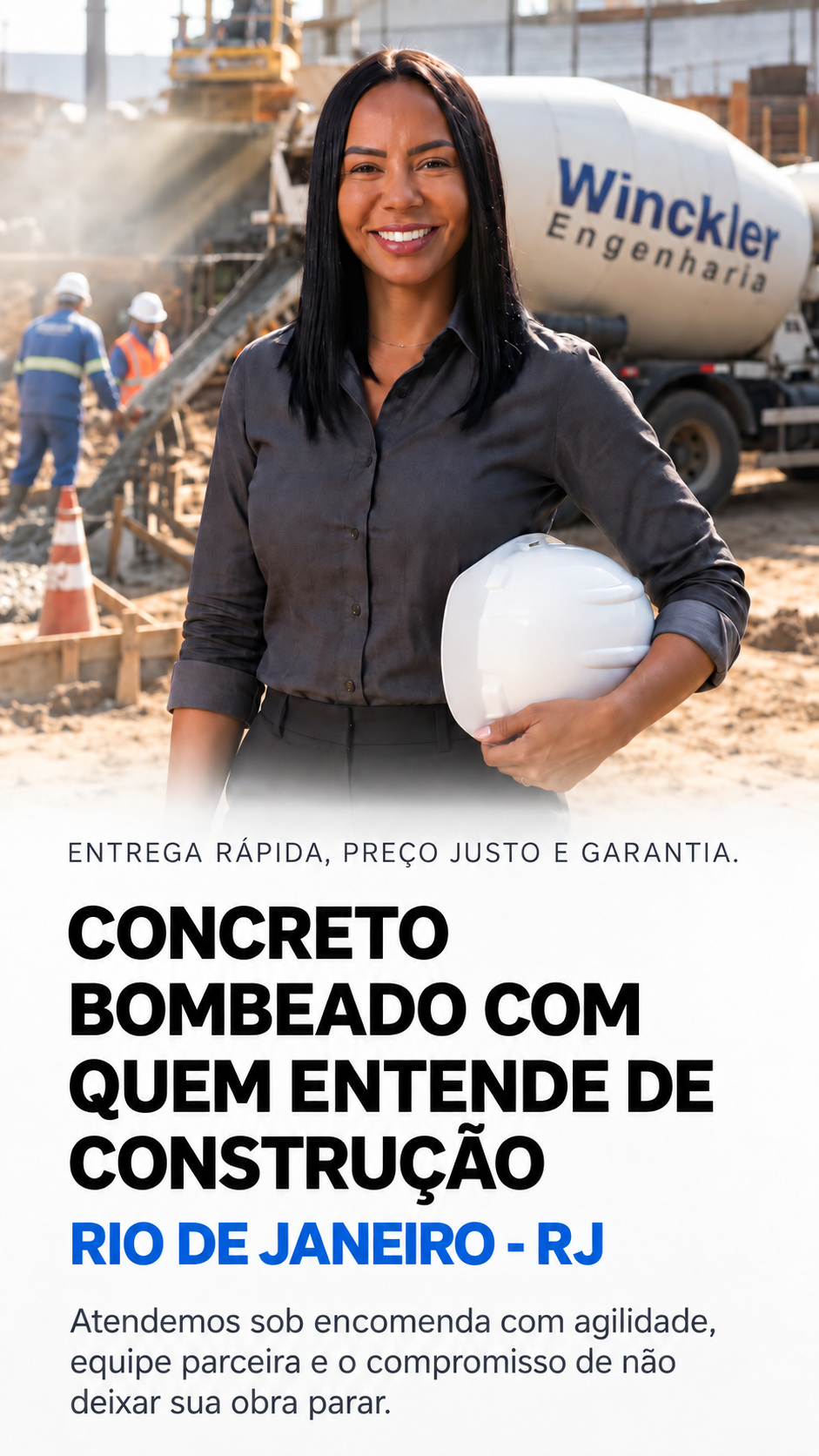 Concreto bombeado com quem entende de construção — Winckler Engenharia